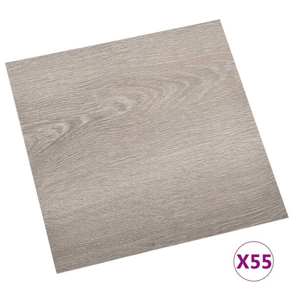 vidaXL Bodenplanken 55 pcs Taupe 5,11 m&sup2; PVC