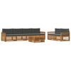 vidaXL Outdoor-Sofagarnitur 7 stk. Natur und Anthrazit