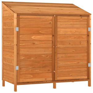 vidaXL Ger&auml;teschuppen Braun 102x52x112 cm Massivholz Tanne