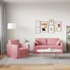 vidaXL Sofa 2 pcs Rosa Gesamtabmessungen: 158 x 78 x 80 cm (B x T x H)