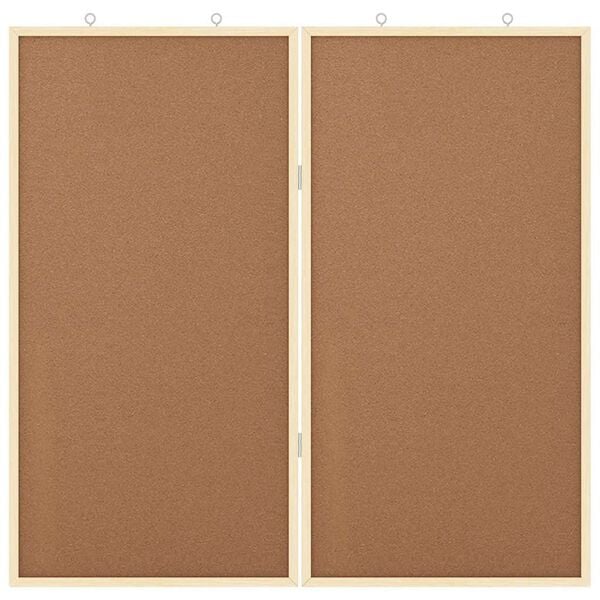 vidaXL Info-Tafel Braun 80 x 80 x 1,4 cm Massivholz Kiefer