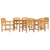 vidaXL 7-tlg. Garten-Essgruppe Massivholz Teak