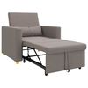 vidaXL Ausziehbare Schlafcouch Einzel Taupe 90 x 165 x 87 cm Stoff