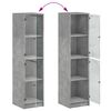 vidaXL Highboard mit Glastüren Betongrau 35x37x142 cm