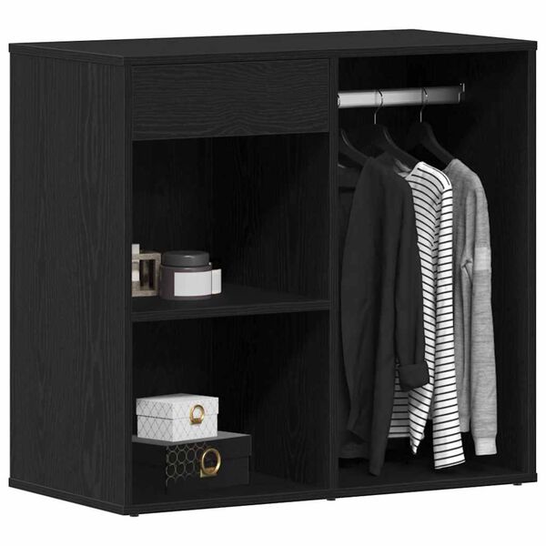 vidaXL Kosmetikschrank mit Regal Schwarz Eichen-Optik 80 x 40 x 75 cm