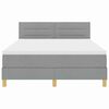 vidaXL Boxspringbett mit Matratze Hellgrau 140 x 190 cm Stoff