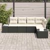 vidaXL Gartensofa-set 5 pcs Schwarz Poly-Rattan