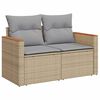 vidaXL Gartensofa-set 12 pcs Beige Poly-Rattan