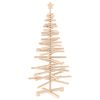 vidaXL Holz Weihnachtsbaum KOTKA 120 cm Massives Kiefernholz Nat&uuml;rlich