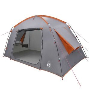 vidaXL H&uuml;tten-Zelt Grau und Orange 300 x 210 x 156 cm Polyester