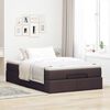 vidaXL Ottoman-Bett mit Matratze Dunkelbraun 120x190 cm Stoff