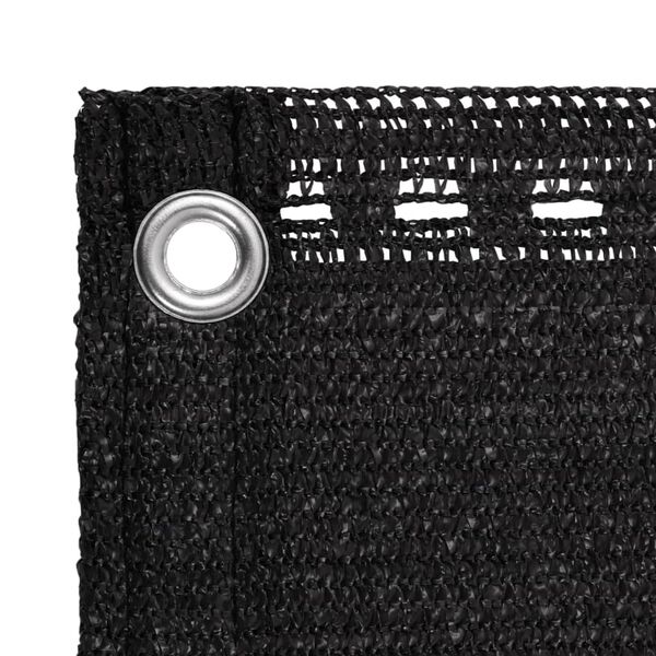 vidaXL Balkon-Sichtschutz Schwarz 75x500 cm HDPE