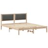 vidaXL Bettgestell mit gepolstertem Kopfteil Dunkelgrau 150 x 200 cm