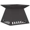 vidaXL Feuerstelle Schwarz 48 x 48 x 40 cm Wetterfeststahl