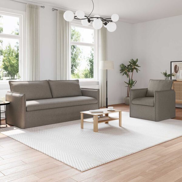 vidaXL Sofa 2 pcs Taupe