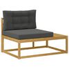vidaXL Outdoor End Sofa mit Kissen Wei&szlig; 115 x 83 x 73 cm Polyester