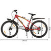 vidaXL Mountainbike 21 Gang 26 Zoll Rad 36 cm Rot