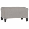 vidaXL 3-Sitzer-Sofa mit Hocker Hellgrau 210 cm Stoff