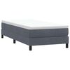 vidaXL Boxspringbett mit Matratze Dunkelgrau 80x210 cm Samt