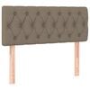 vidaXL Boxspringbett mit Matratze Taupe 120x190 cm Stoff
