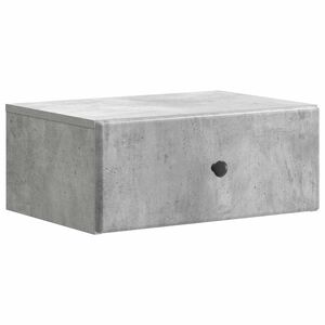 vidaXL Wandmontierter Nachttisch Betongrau 49 x 34,5 x 20 cm