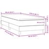 vidaXL Boxspringbett mit Matratze Hellgrau 90x210 cm Samt