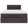 vidaXL Ottoman-Bett mit Matratze Dunkelbraun 120x190 cm Stoff