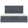 vidaXL Ottoman-Bett mit Matratzen Dunkelgrau 200x200 cm Samt