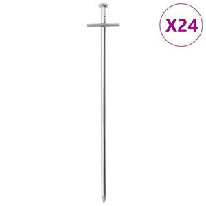 vidaXL Zeltheringe 24 Stk. 23 cm &Oslash;6 mm Verzinkter Stahl