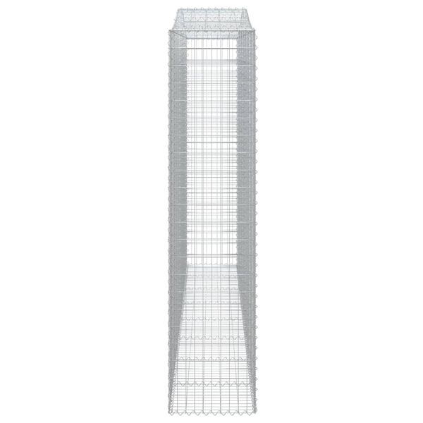 vidaXL Gabione mit Hochbogen 400x50x220/240 cm Verzinktes Eisen