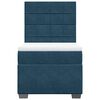 vidaXL Boxspringbett mit Matratze Blau 90x190 cm Samt