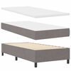 vidaXL Boxspringbett mit Matratze mit Kopfteil Taupe 90 x 200 cm Stoff