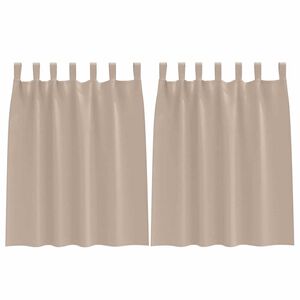 vidaXL Verdunkelungs-Vorhänge mit Ringen 2 pcs Taupe 140 x 140 cm