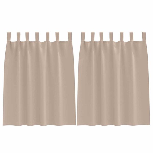 vidaXL Verdunkelungs-Vorhänge mit Ringen 2 pcs Taupe 140 x 140 cm