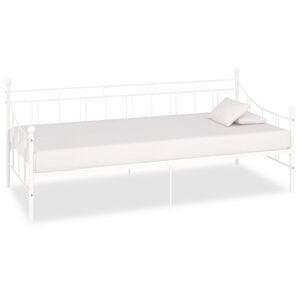 vidaXL Tagesbett-Rahmen Wei&szlig; Metall 90&times;200 cm