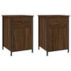 vidaXL Nachttische 2 Stk. Braun Eichen-Optik 40x42x60 cm Holzwerkstoff