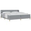 vidaXL Boxspringbett mit Matratze Hellgrau 200 x 200 cm Stoff