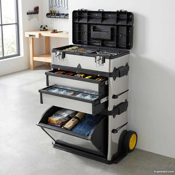 vidaXL Werkzeugtrolley 3-teilig