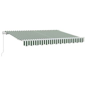 vidaXL Einziehbare Markise Gr&uuml;n 250 x 200 cm Stoff