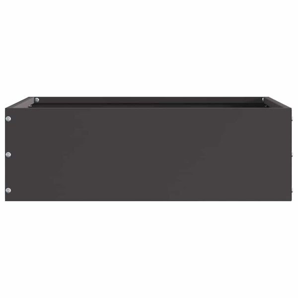 vidaXL Raseneinfassung Schwarz 40 x 40 x 13 cm Stahl