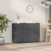 vidaXL Sideboard Grau 100x40x75 cm Massivholz Kiefer