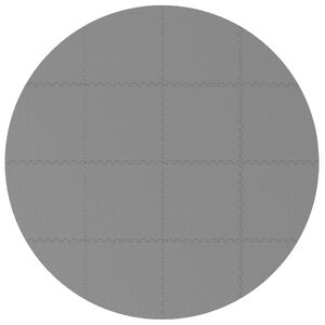 vidaXL Pool Bodenschutzmatte 16 stk. &Oslash; 235 cm Rund EVA-Schaum Grau