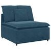 vidaXL Modulares Sofa mit Kissen Blau