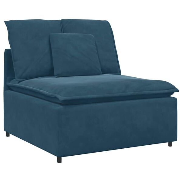 vidaXL Modulares Sofa mit Kissen Blau
