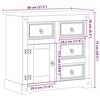 vidaXL Sideboard Corona 80x40x75 cm Massivholz Kiefer