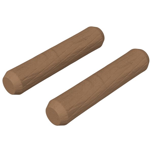 vidaXL Holzd&uuml;bel 2 pcs Braun &Oslash;8 x 35 mm Massivholz