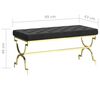 vidaXL Bank 99 cm Schwarz Samt und Edelstahl