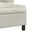 vidaXL Lounge-Liege mit Kissen Creme 91 x 157 x 91 cm Samt