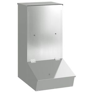 vidaXL Schweinfutterspender Silber 55 x 38 x 76 cm Verzinkter Stahl