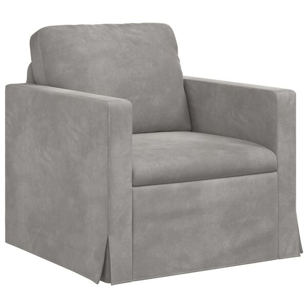 vidaXL Sofa Hellgrau Gesamtabmessungen: 78 x 78 x 80 cm (B x T x H)